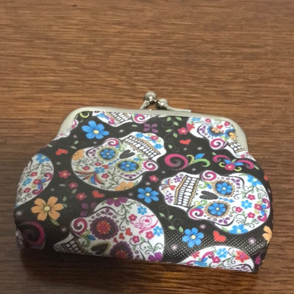 Sugar skulls mini coin purse